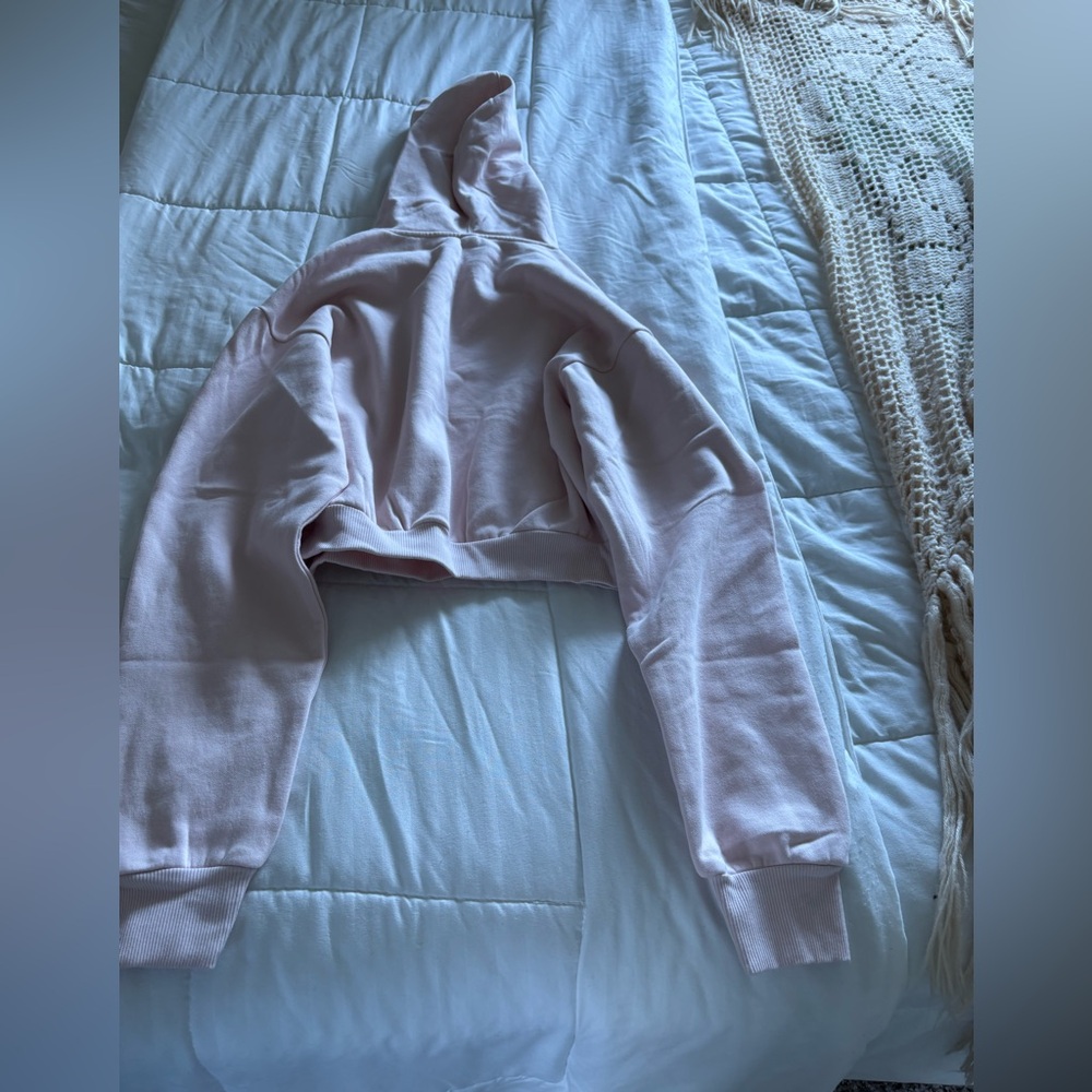 SKIMS Light Pink Cropped Hoodie - Picture 4 of 4